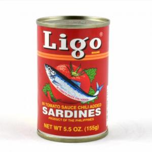 LIGO沙丁鱼辣番茄汁罐头155克